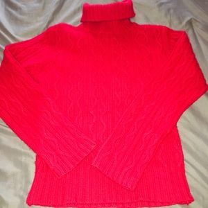 Saks Fifth Ave. 100% Cashmere Red Sweater Med